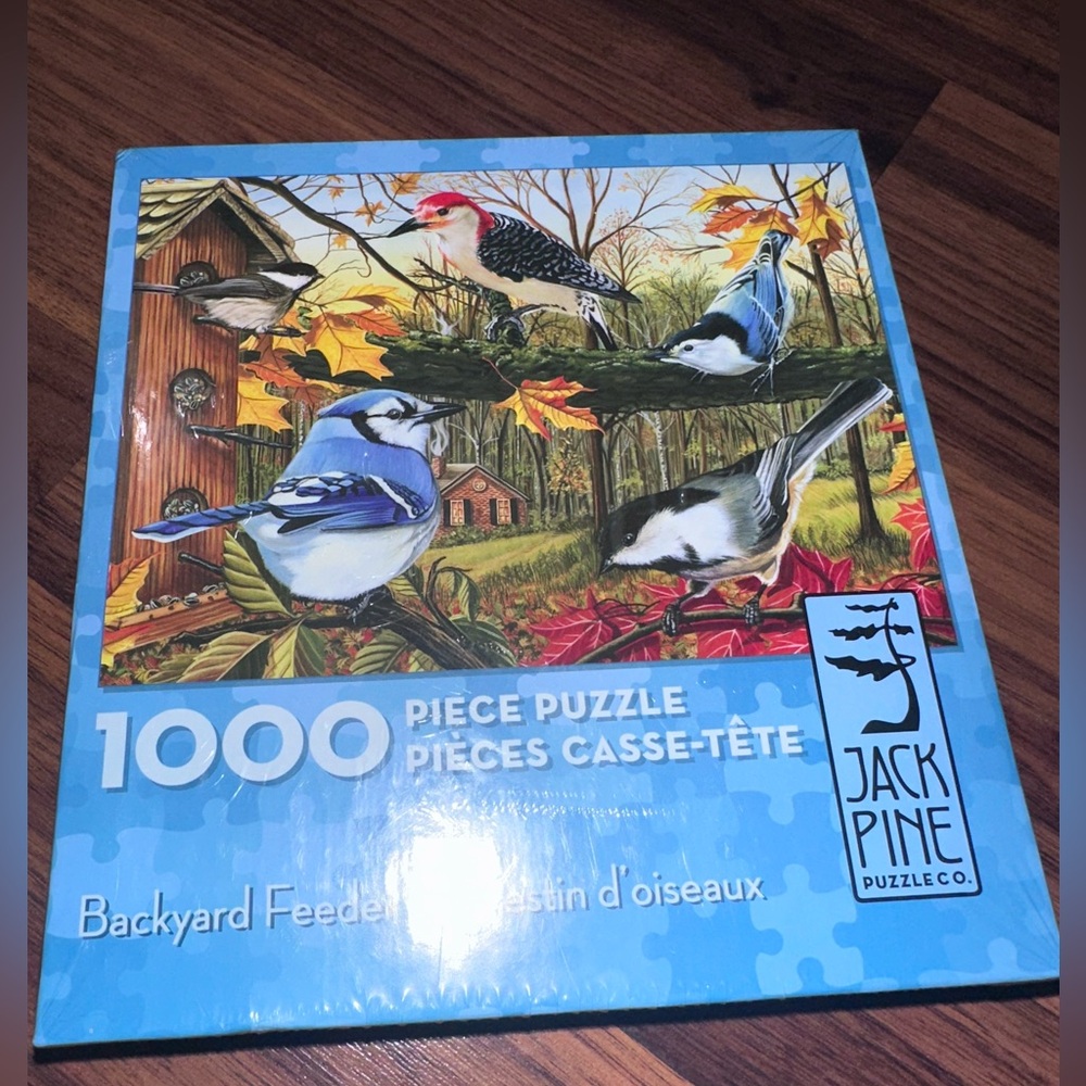 New/Sealed! Backyard Feeder Outdoor Bird Puzzle 1000 Pieces Jack Pine Puzzle Co